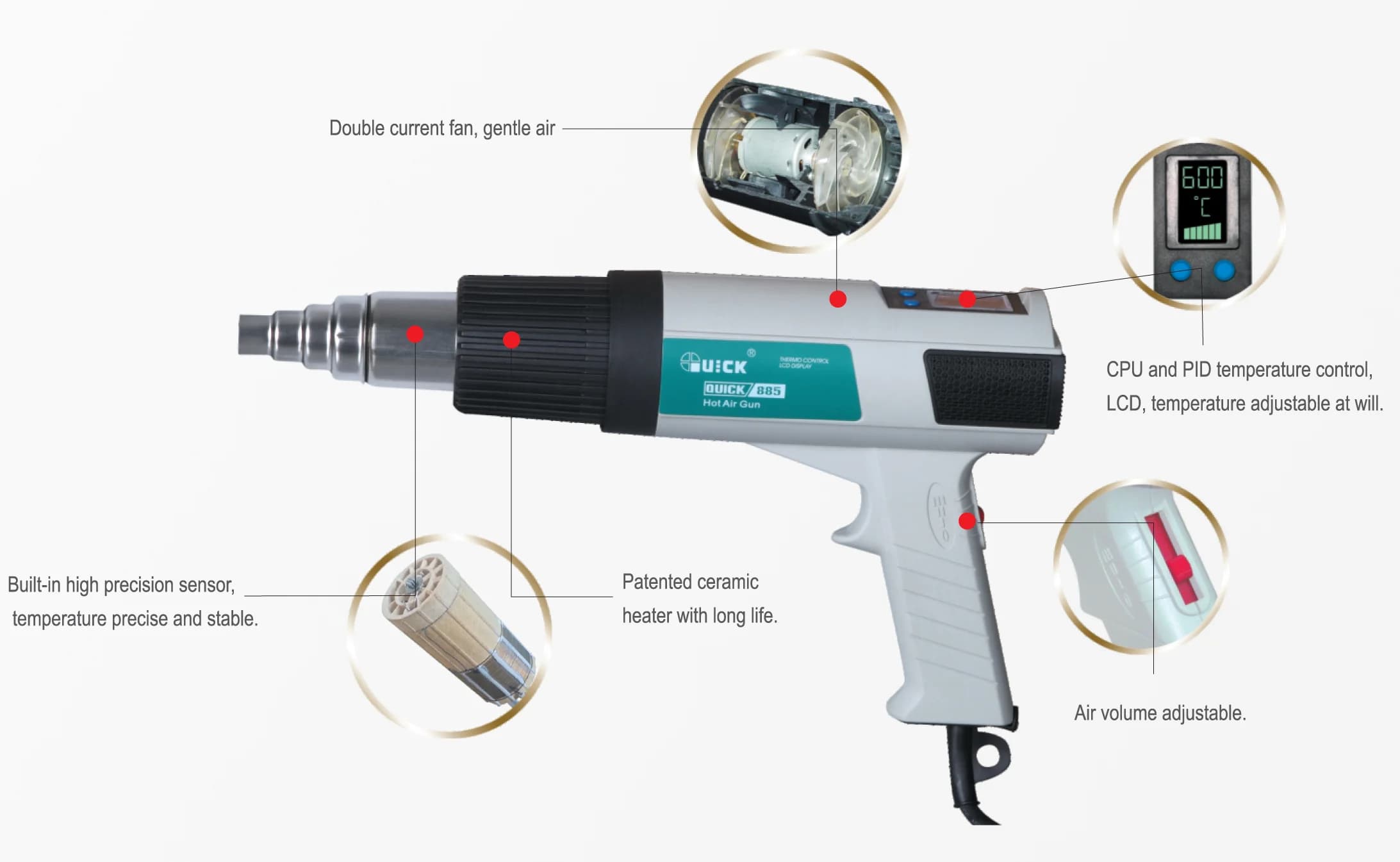 QUICK 885 Hot Air Gun